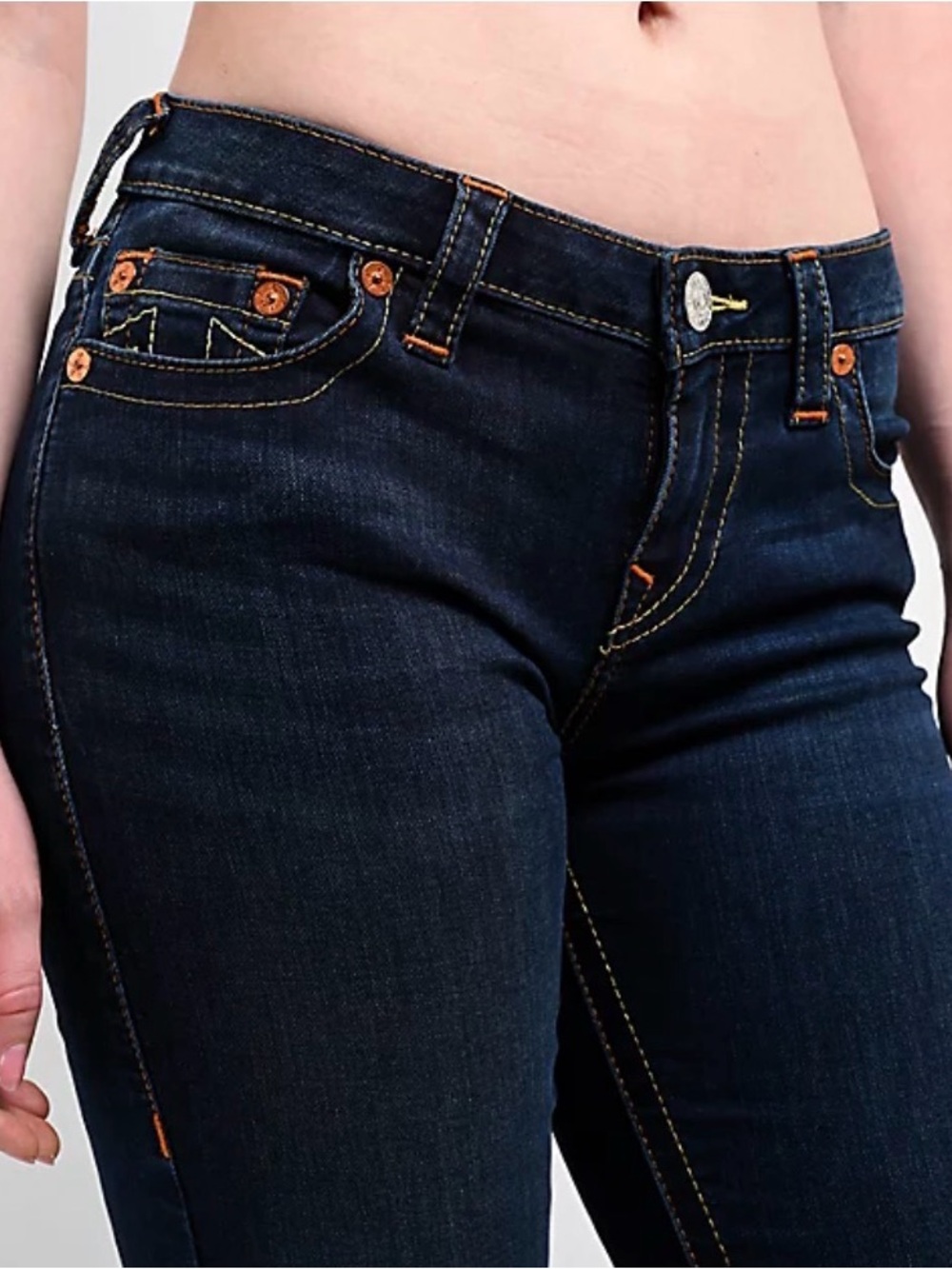True Religion Becca Mid Rise Bootcut Jeans Indigo Size 25 - Picture 2 of 16